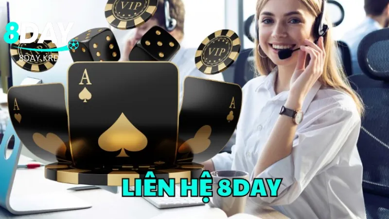 Liên lạc với nhân viên của 8Day qua số hotline